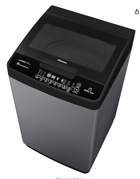 Hisense WTJA802T 8KG Fully Automatic Top Load Washing Machine – Smart & Efficient Laundry Solution