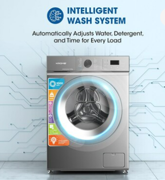 Krome KR-WFL707SIS 7KG Front Load Fully Automatic Washing Machine – 1200 RPM BLDC Inverter Motor | Titanium Silver
