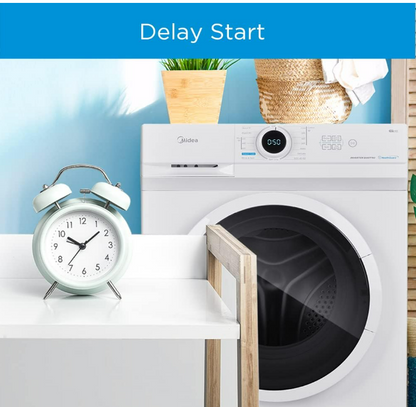 Midea 7kg Front Load Washing Machine MF100W70W-GCC | 1400 RPM | BLDC Inverter | Hygiene 90°C | White | UAE
