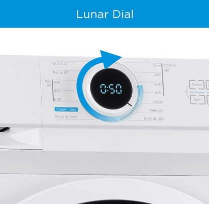 Midea 7kg Front Load Washing Machine MF100W70W-GCC | 1400 RPM | BLDC Inverter | Hygiene 90°C | White | UAE