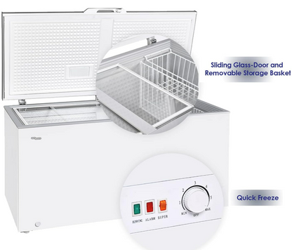 Midea 508L Chest Freezer with Fast Freeze, Dual Mode & Electronic Control – White|MDRC698FZEO1