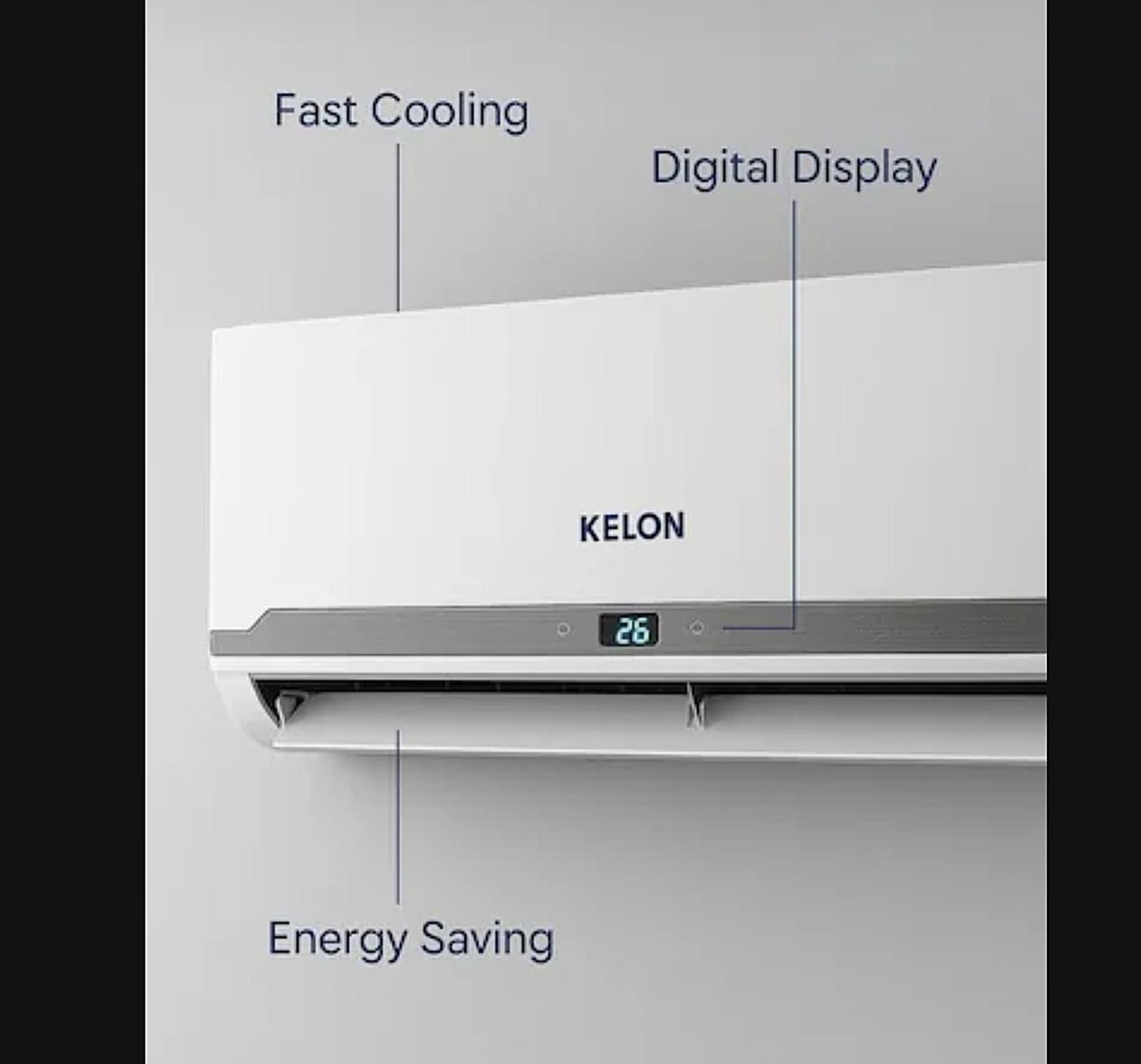 Kelon KAS24CF1 2 Ton Split Air Conditioner | 22,000 BTU Rotary Compressor & Turbo Cooling