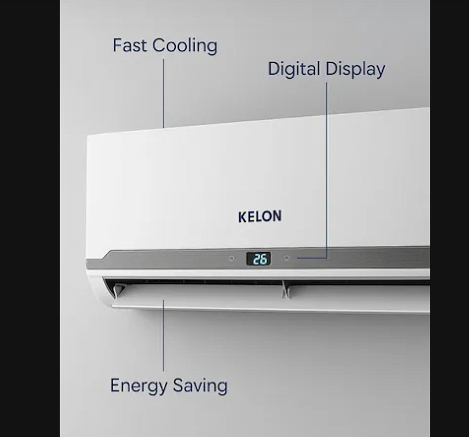 Kelon KAS24CF1 2 Ton Split Air Conditioner | 22,000 BTU Rotary Compressor & Turbo Cooling