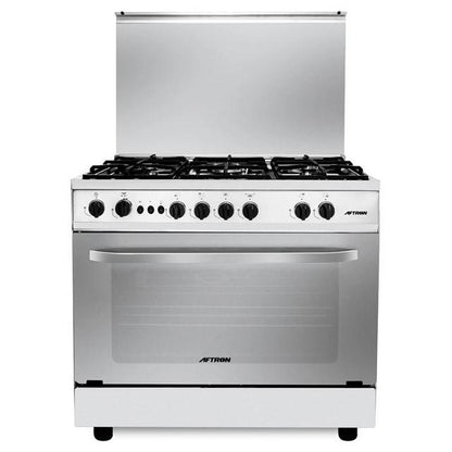 AFTRON 90x60cm Gas Cooker Egypt – AFGR9060FESD | 5 Burner Gas Range with Oven & Auto Ignition