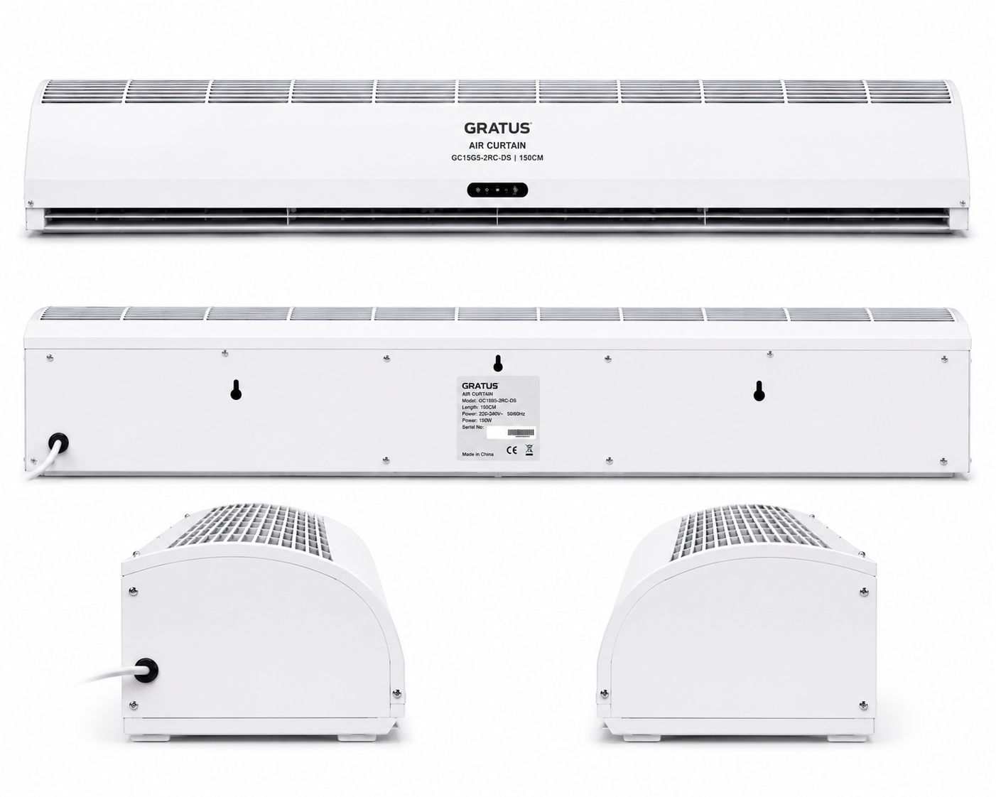 GRATUS Air Curtain 150CM GC15G5-2RC-DS with Remote Control & Door Sensor