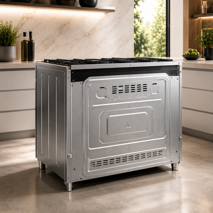 Ariston AM9GM1KMXMEA 90CM Freestanding Gas Cooker – 5 Burners, Triple Crown Sabaf Burner, 97L Maxi Oven, Matt Finish Grids