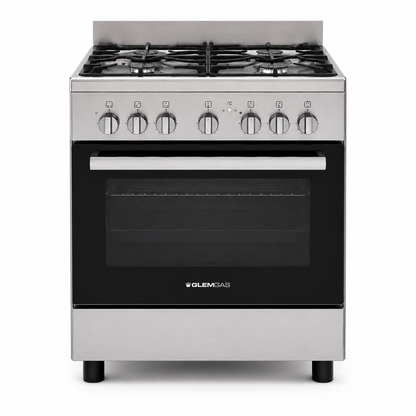 Glemgas 60x60cm Freestanding Gas Cooker with Gas Oven & Grill – AL6611GIFS Stainless Steel