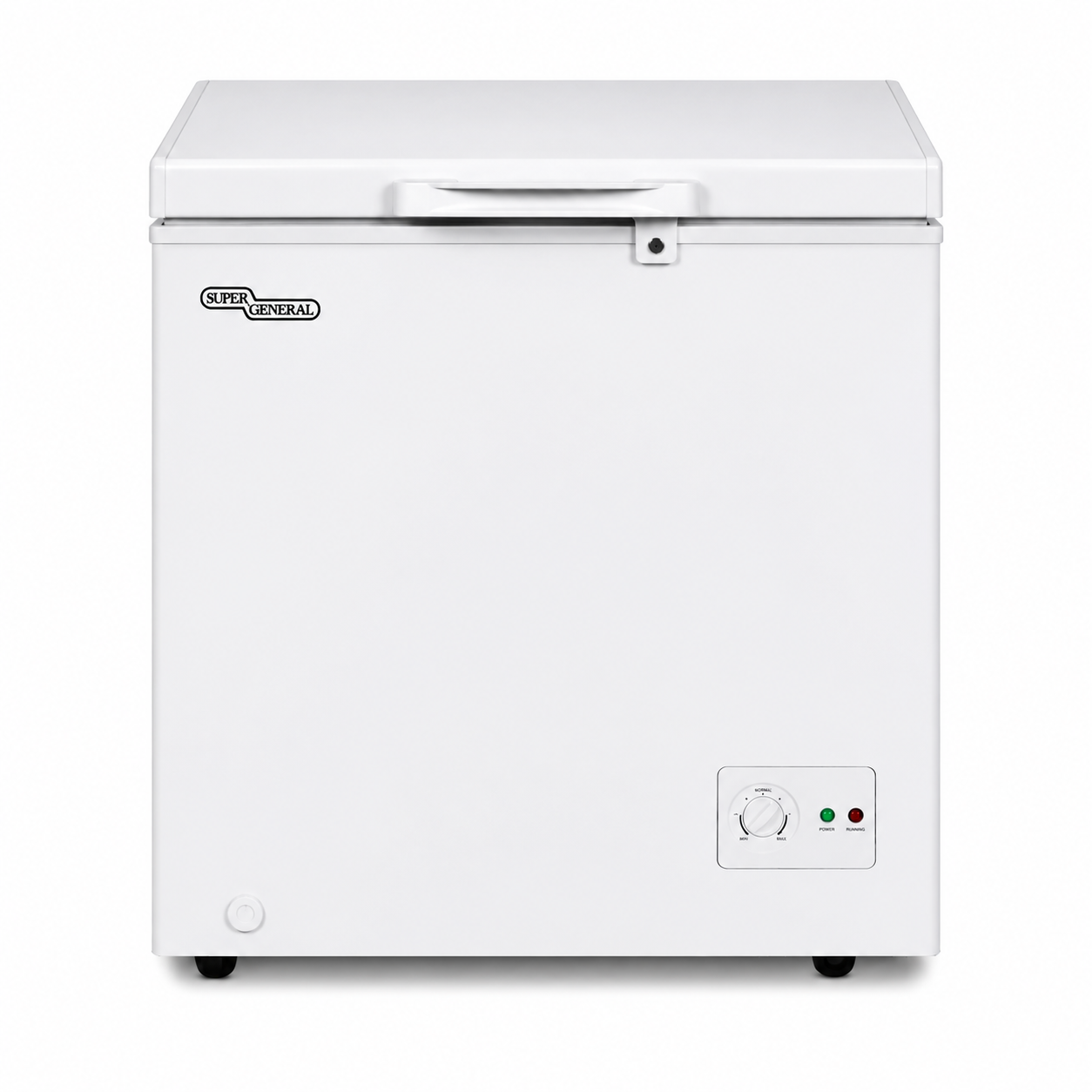 Super General SGF155HE 150L Chest Freezer – Compact Deep Freezer with Lock & Key