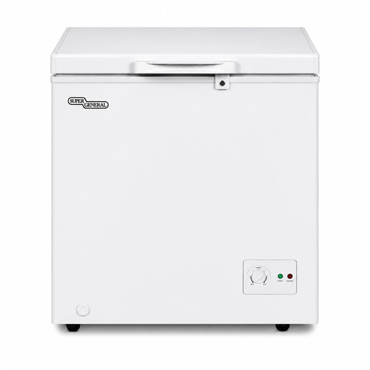 Super General SGF155HE 150L Chest Freezer – Compact Deep Freezer with Lock & Key