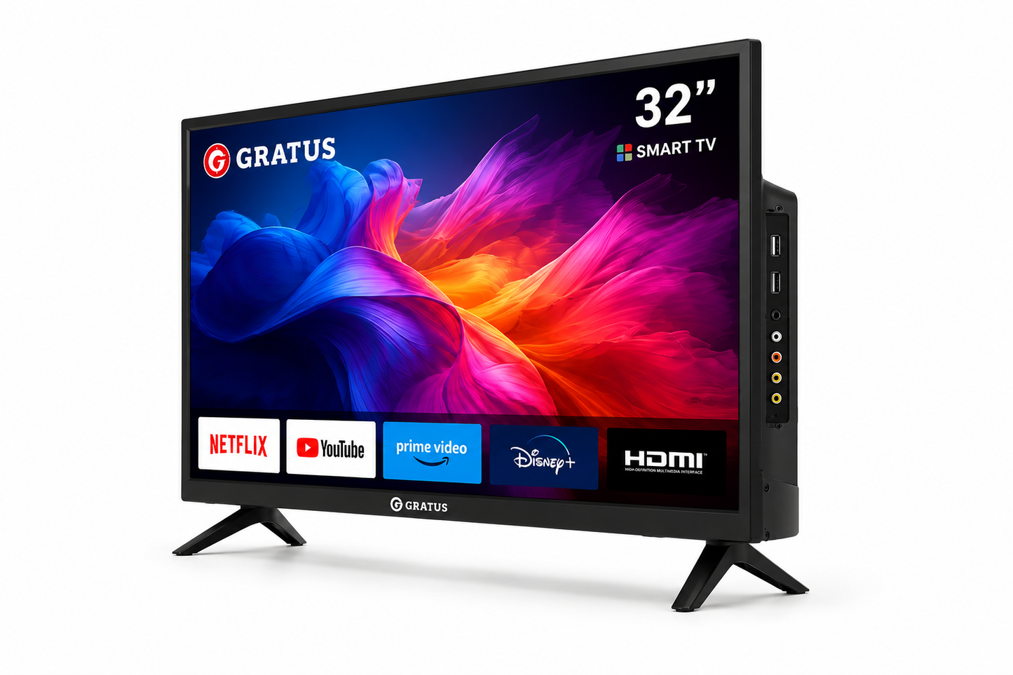 GRATUS 32 Inch Smart LED TV LT32A23H | HD Ready Smart Television with WiFi, Streaming Apps & HDMI