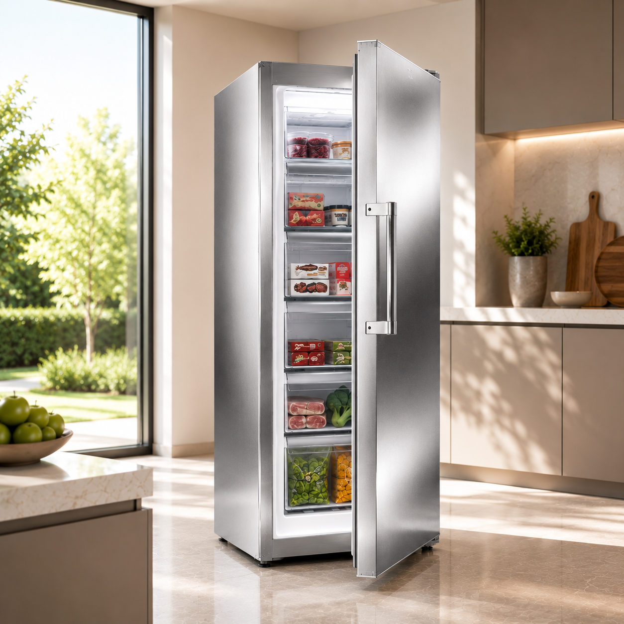 ARISTON Upright Freezer ARU60F6312XME – 286L No Frost Freezer with Electronic Touch Display