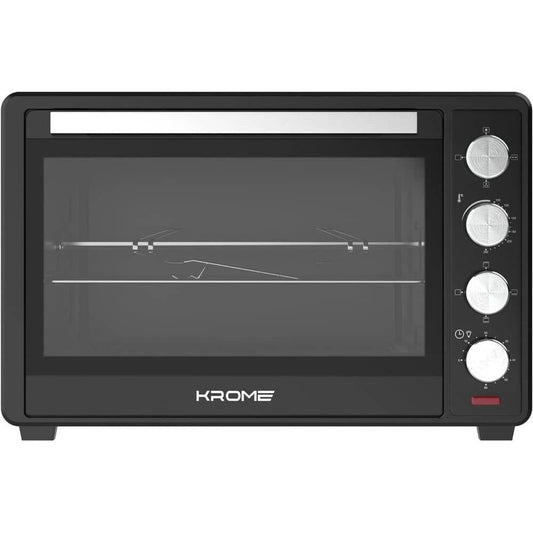 KROME Electric Oven 150L with Rotisserie KR-EO150RC – 2800W Commercial Countertop Oven with Convection Fan & Double Glass Door