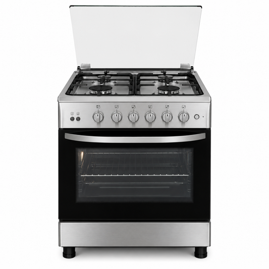 Super General SGC616FSBGOF 60x60cm Stainless Steel Gas Cooker – 4 Burner Full Safety Cooking Range
