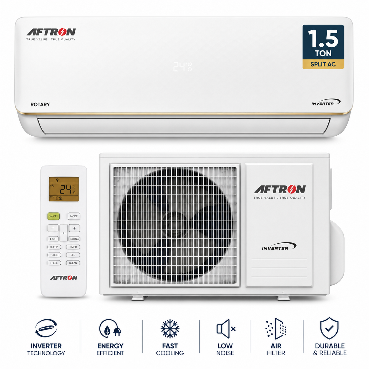 AFTRON 1.5 Ton Split Air Conditioner – AF-W-1815 | Rotary Compressor Cooling System