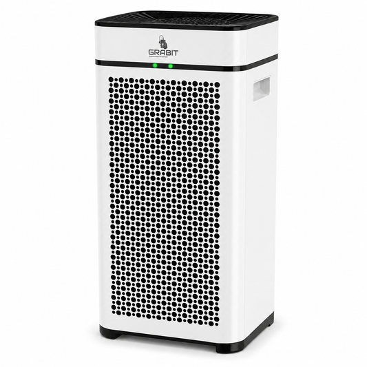GRABIT GAP-300 Smart Air Purifier with HEPA 13 Filtration, Air Quality Sensor, Wi-Fi Control & Sleep Mode