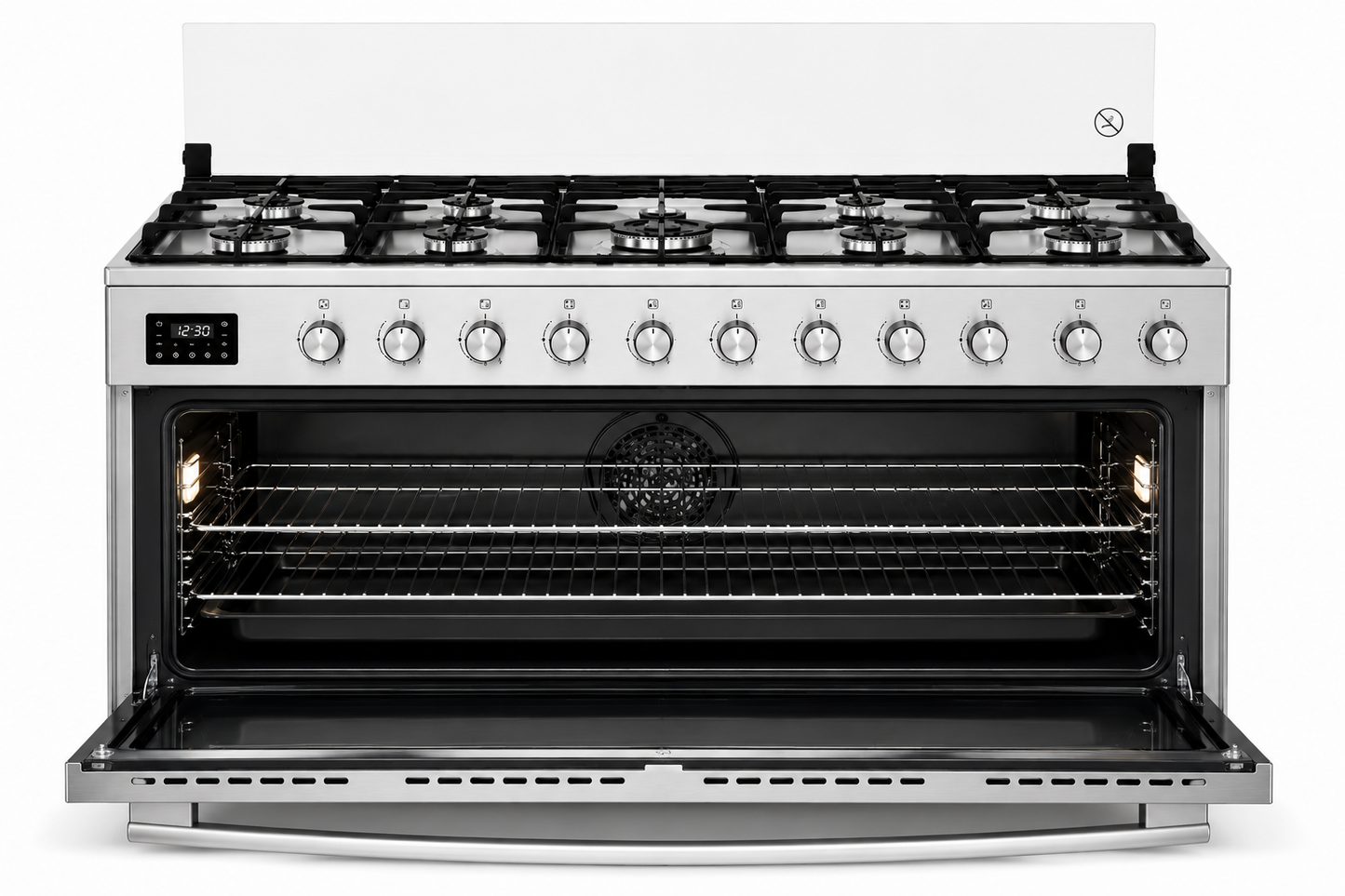 GRATUS 90x60 Full Gas Cooker FCR905KTSS1 | 5 Burner Gas Range with Turbo Fan, Rotisserie & Large Oven Capacity