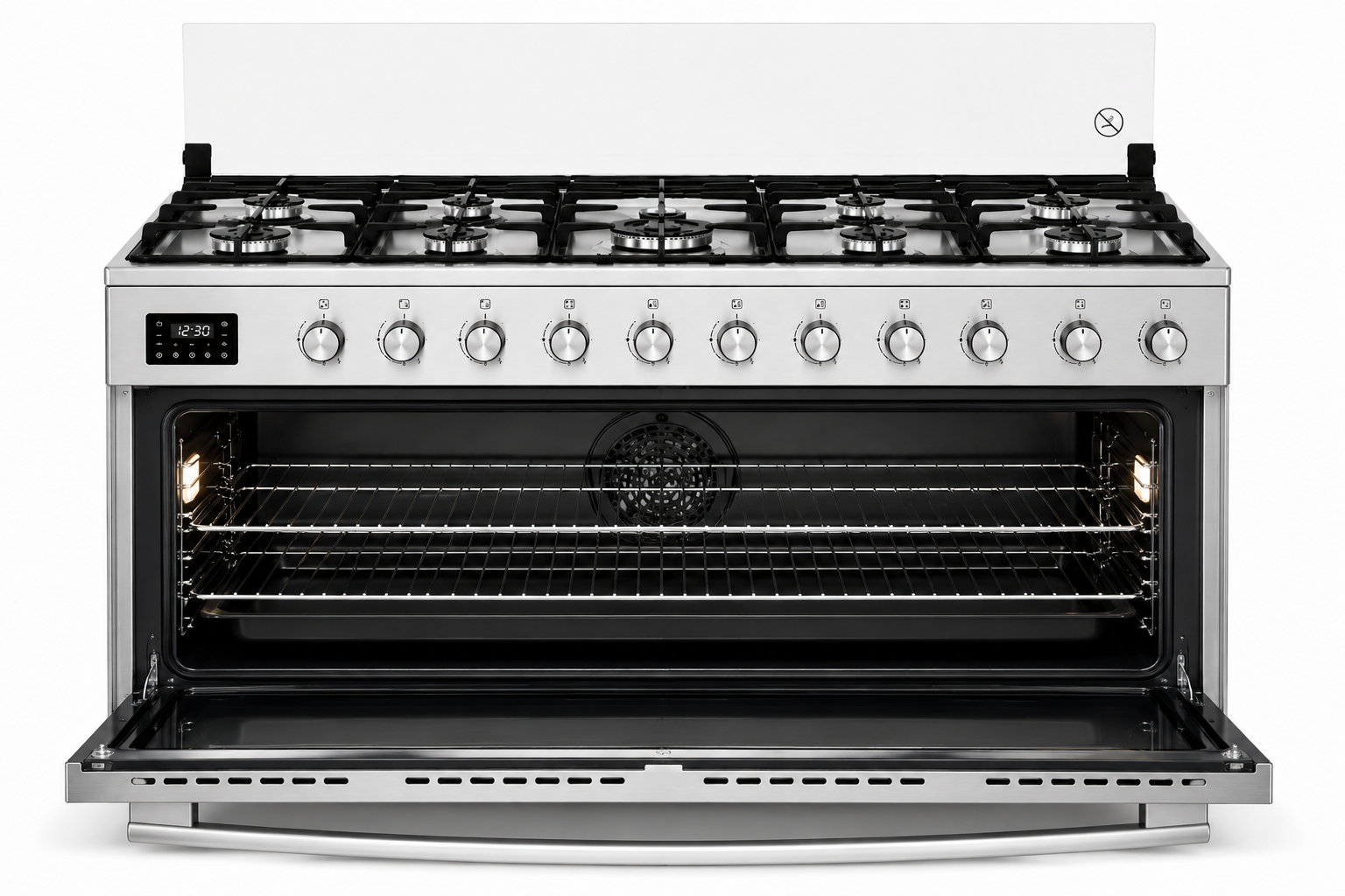 GRATUS 90x60 Full Gas Cooker FCR905KTSS1 | 5 Burner Gas Range with Turbo Fan, Rotisserie & Large Oven Capacity