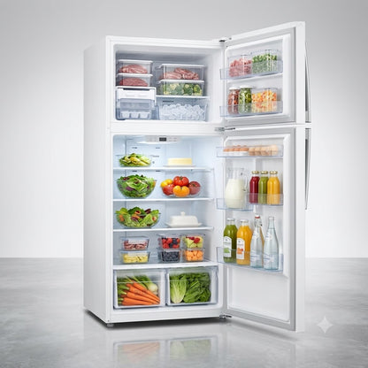 Samsung Top Mount Refrigerator RT58K7057SL (RT81 Series) | 588L | Easy Clean Steel | Twin Cooling Plus™ | Digital Inverter | 5 Conversion Modes