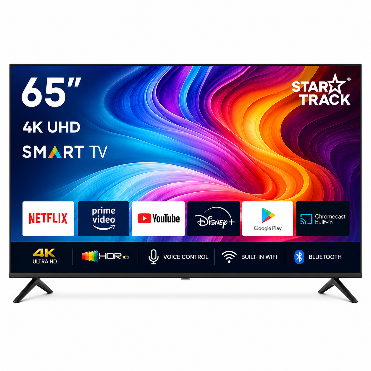 STAR TRACK 65" Smart LED TV ST-65KAZ-2200 | 4K UHD HDR | Google TV | Dolby Atmos | Chromecast Built-in