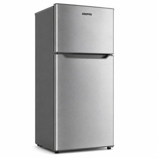 GEEPAS GRF2400SXE 240L Double Door Refrigerator | Fast Cooling | Low Noise | Energy Efficient