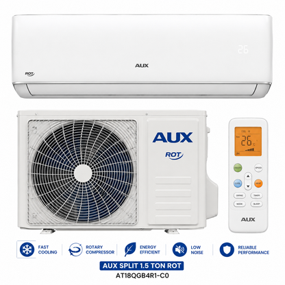 AUX Split AC 1.5 Ton Rotary Compressor AT18QGB4R1-C0 – Powerful Cooling & Energy Efficient Performance