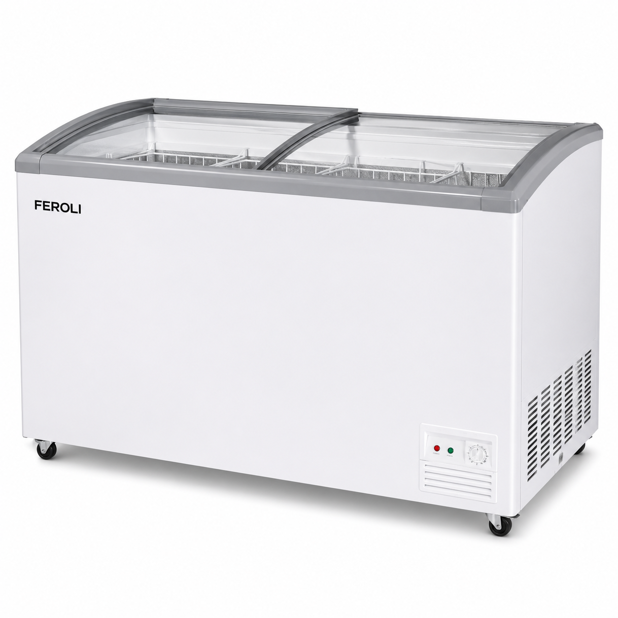 Feroli FE-ICF500CG Chest Ice Cream Freezer 500L Commercial Glass Top Freezer