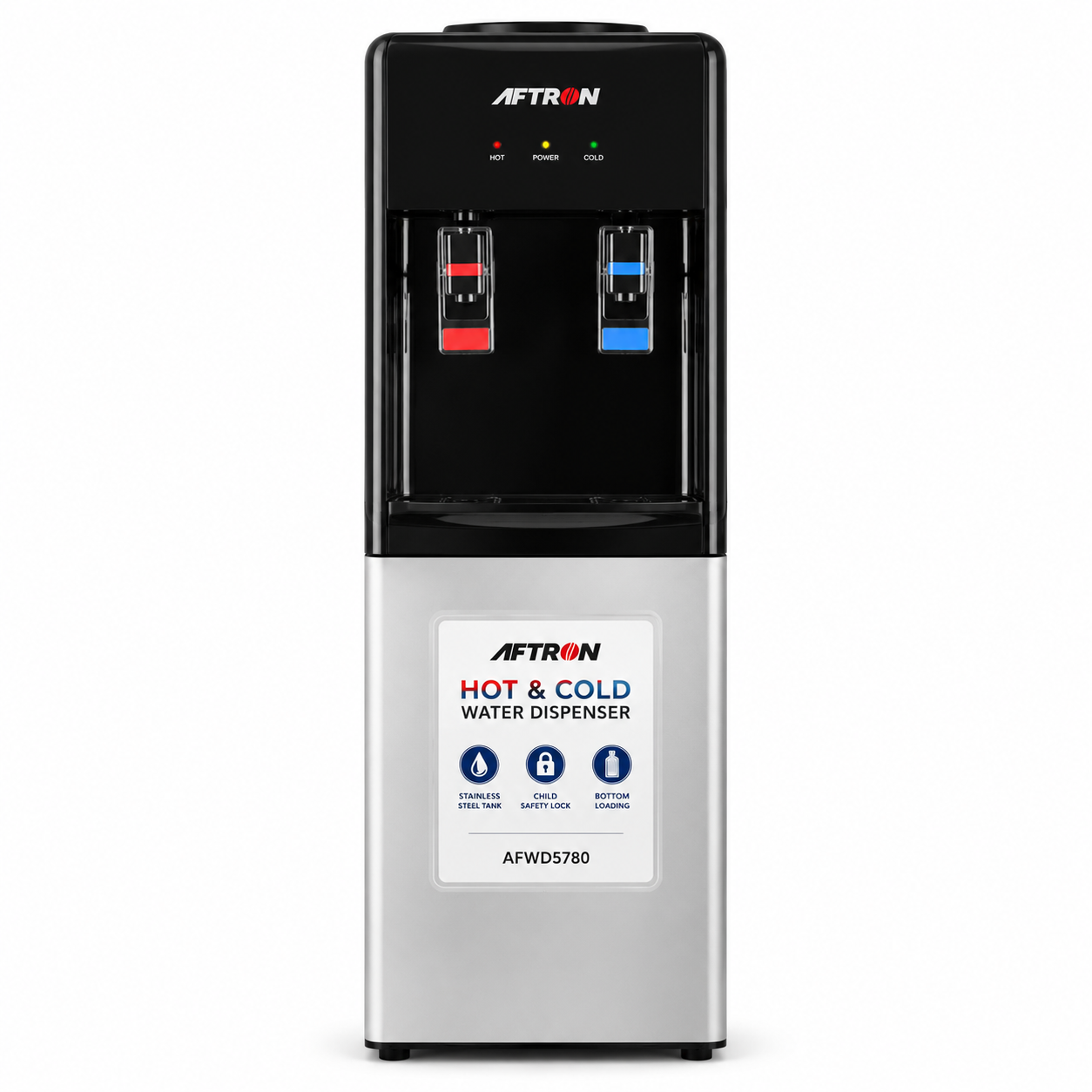 AFTRON AFWD5780 Hot & Cold Water Dispenser | 15L Floor Standing Water Cooler