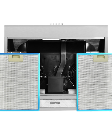 Super General SGHD65W 60cm Slim Cooker Hood – White Stainless Steel Kitchen Hood