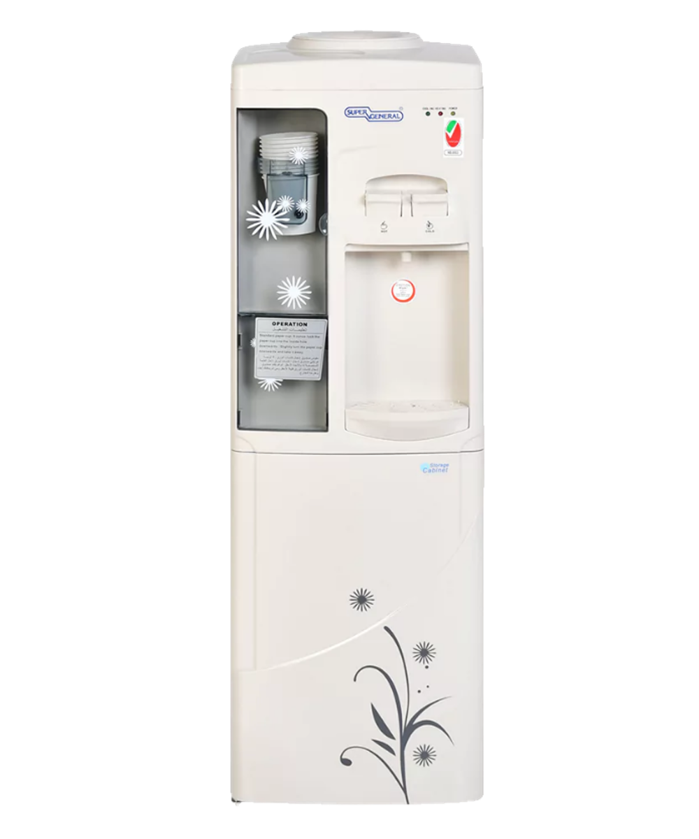 Super General SGL1171 Water Dispenser with Cabinet – Hot & Cold Floor Standing Water Cooler