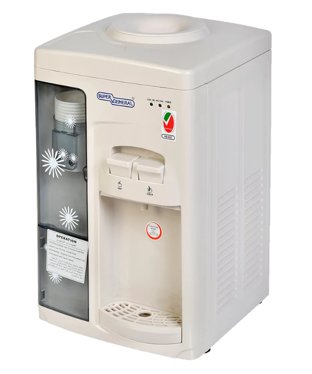 Super General SGL1131 Table Top Water Dispenser – Hot & Cold Countertop Water Cooler