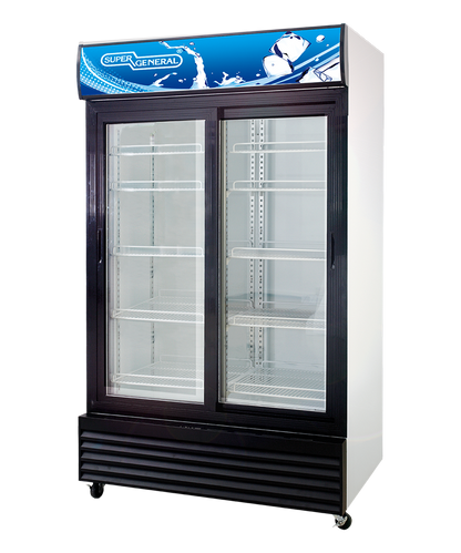 Super General SGSC1020AIF 1000L French Door Showcase Chiller – Commercial Display Refrigerator