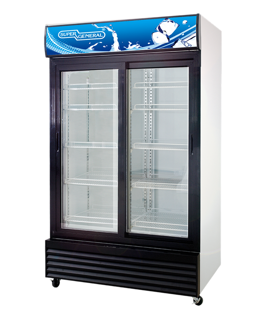 Super General SGSC1020AIF 1000L French Door Showcase Chiller – Commercial Display Refrigerator