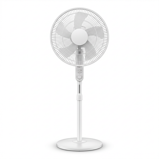 Midea 16 Inch Stand Fan MFS160M0BPW White | 40W | 3 Speed Pedestal Fan | 7.5 Hour Timer | UAE