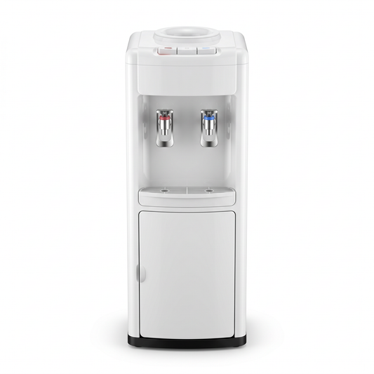 Midea Top Loading Water Dispenser YL2436S-W(W)-G | Hot & Cold | 2 Taps | 35L Storage Cabinet | UAE
