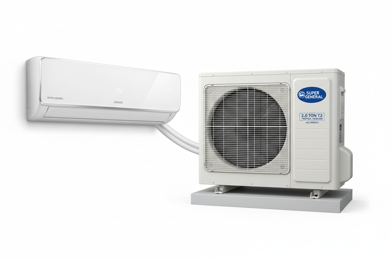Super General SGS256GE 2.0 Ton Rotary Split Air Conditioner – Powerful T3 Cooling for Ultimate Comfort